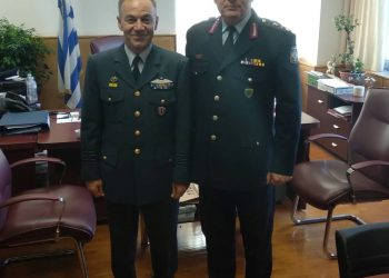 Επίσκεψη του Διοικητή της 110 Πτέρυγα Μάχης στην Γενική Αστυνομική Διεύθυνση Θεσσαλίας