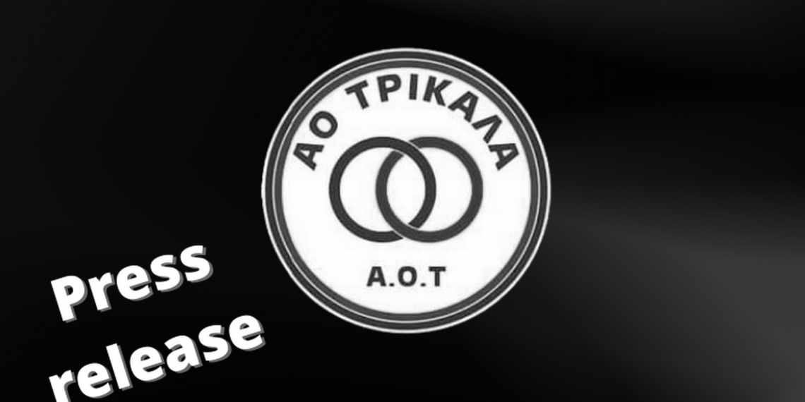 Συλλυπητήριο μήνυμα του Α.Ο. Τρίκαλα