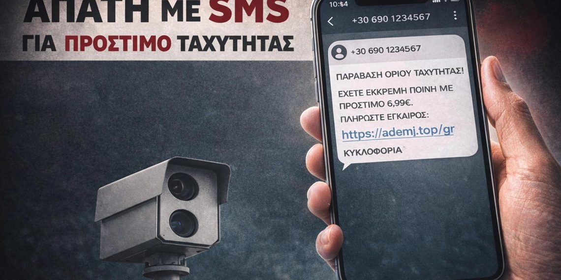 Νέο απατηλό μήνυμα για δήθεν πληρωμή τροχονομικής παράβασης